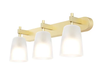 GoodHome Bar Brushed Brass Gold Effect 3 Light Spotlight
