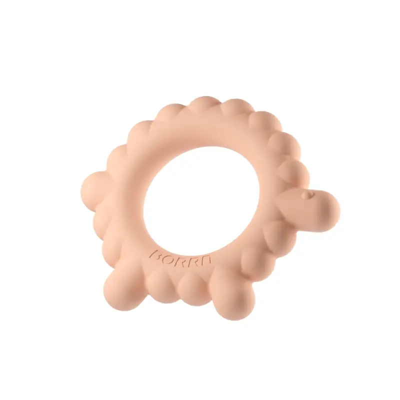 BORRN Silicone Animal Teether- Orange Sheep