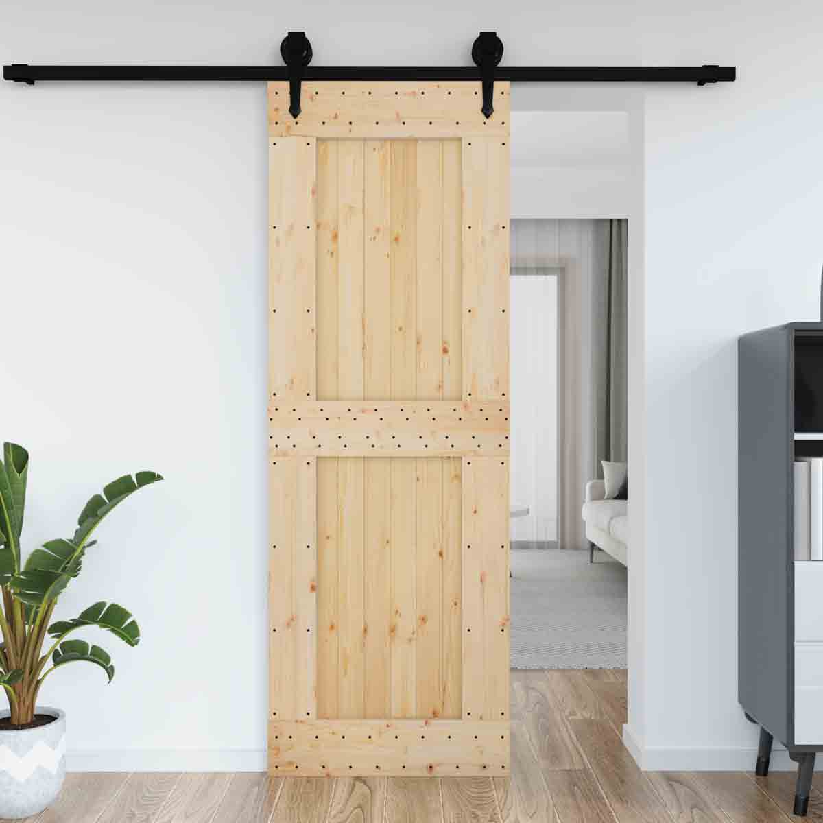 VidaXL Door 80x210 Cm Solid Wood Pine