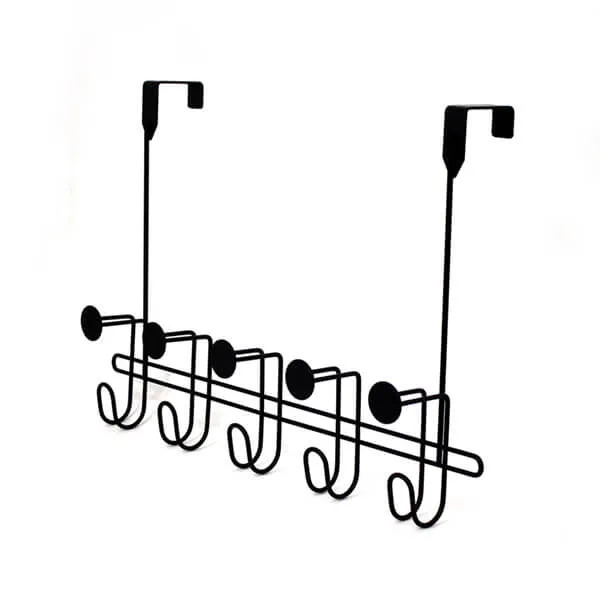 Showerdrape Moretti Black Over Door Storage Hooks
