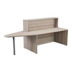 Tc Reception Unit 1600 with Extension - Grey Oak Sides with Grey Oak Top