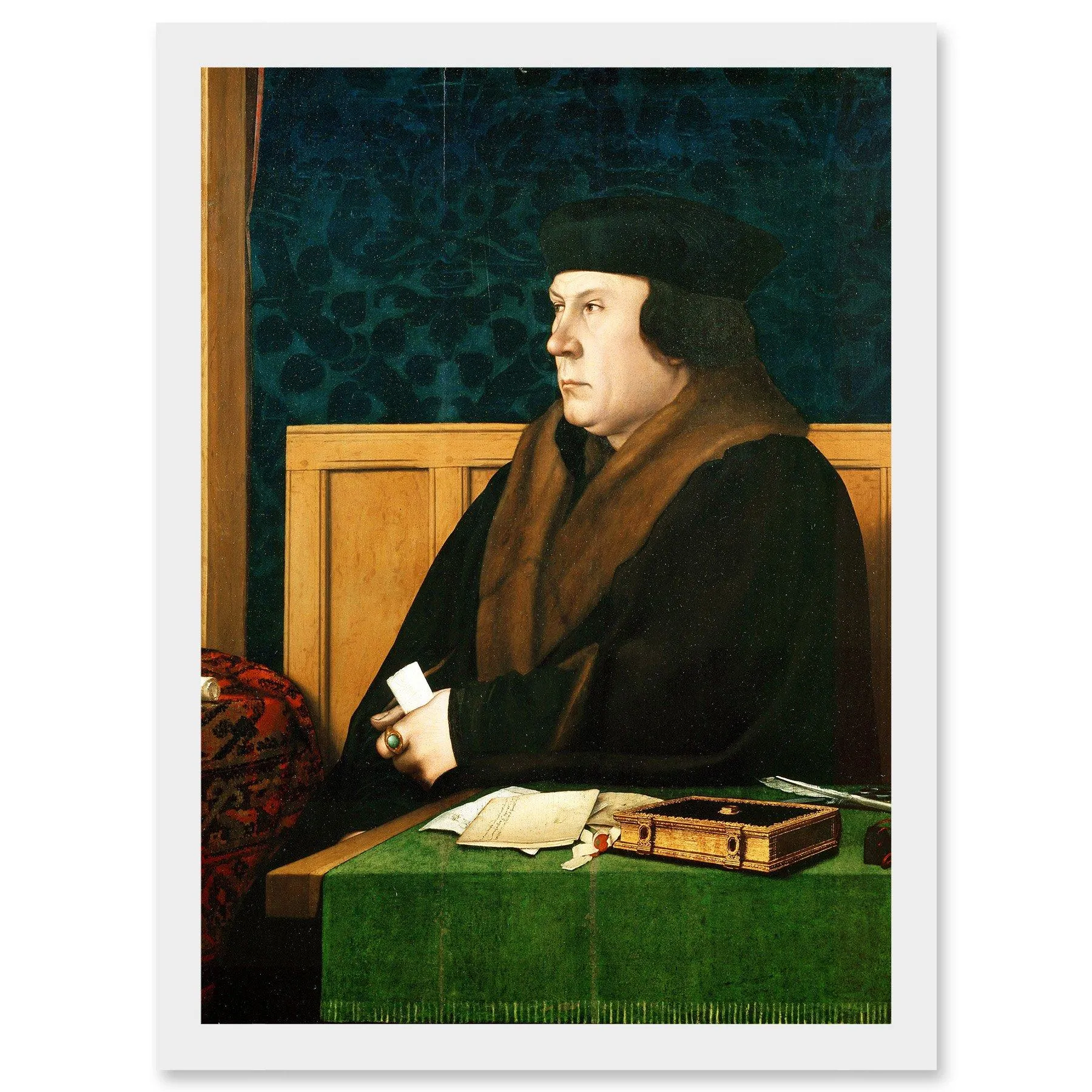 Artery8 Painting Antique Holbein Junior Thomas Cromwell Earl Essex Chief Minister Artwork Framed Wall Art Print A4