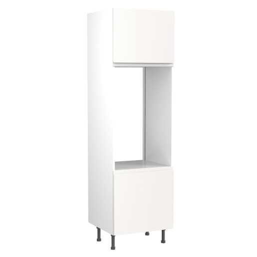 KitchenKIT J-Pull 60cm Double Oven Unit- Gloss White