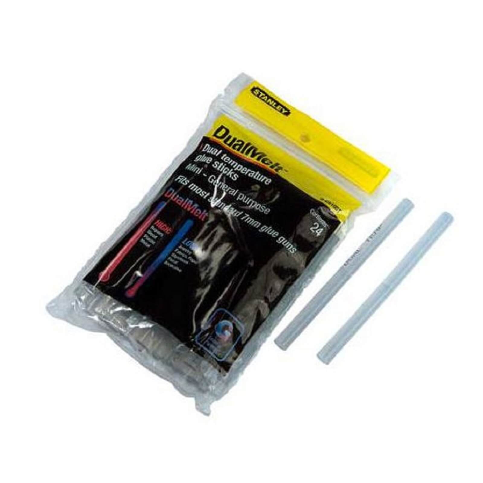 Barras de cola termofusible Dual 10cm / diametro 7mm (24 u.) Stanley