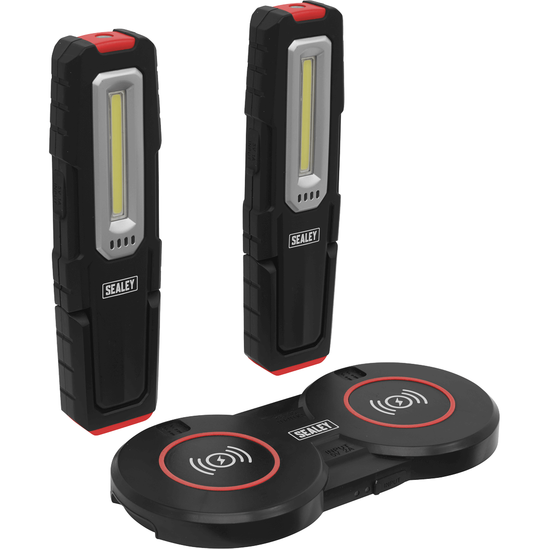 Sealey LEDWCBCOMBO5 Inspection Light 5W & 1W COB LED (x2) & Double Wireless Charging Base