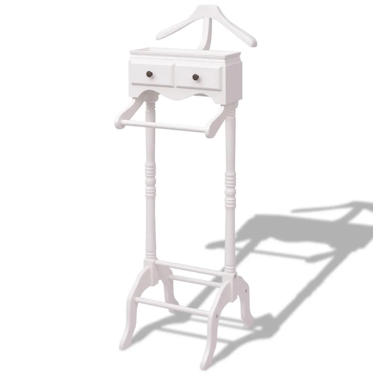 VidaXL Clothing Rack with Cabinet Wood White