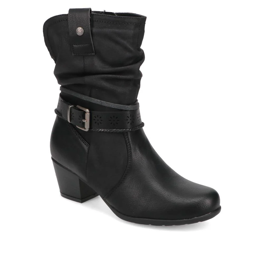 Pavers Buckled Calf-Length Boots