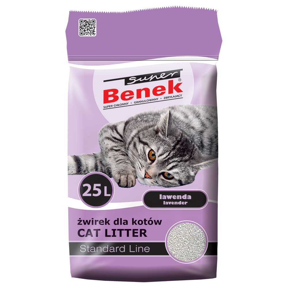 Benek Super Lavender Cat Litter - 25 litres (approx. 20kg)