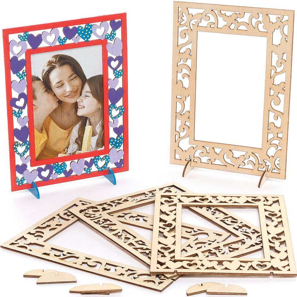 Baker Ross Wooden Filigree Photo Frames (Pack of 4)