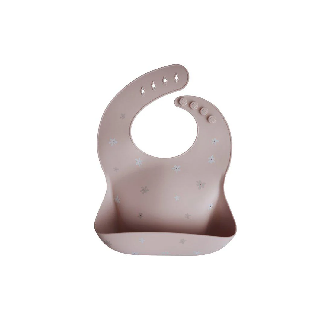Mushie Silicone Baby Bib baby bib Daisy 1 pc
