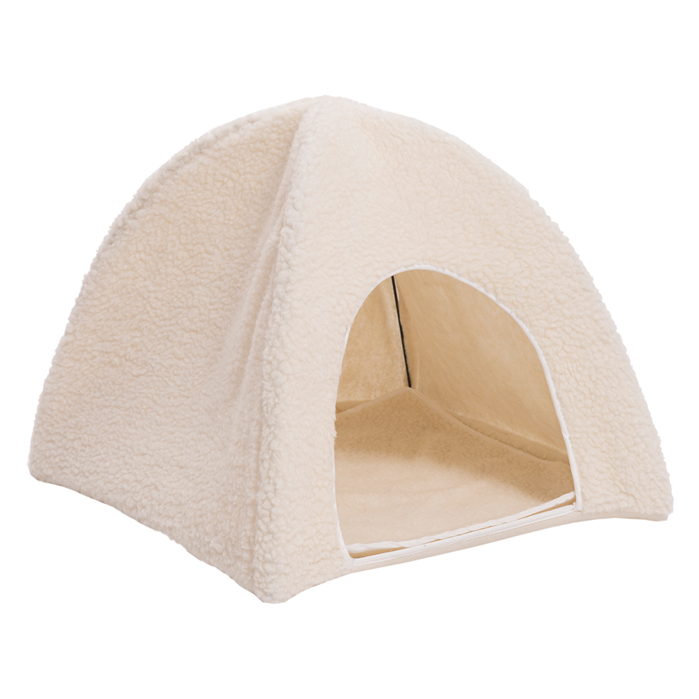Zooplus Exclusive Fleecy Sheepskin Cat Den - 43.5 x 43.5 x 40 cm (L x W x H)