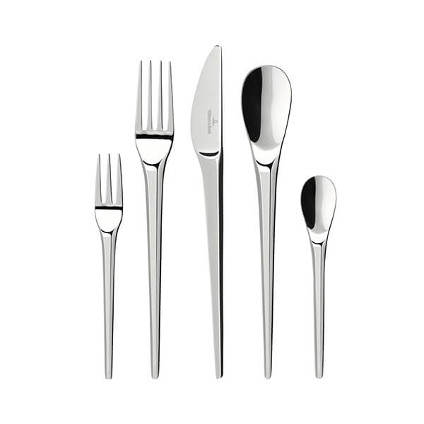 Villeroy & Boch Newmoon 30 Piece 18/10 Stainless Steel Cutlery Set, Service for 6 Villeroy & Boch