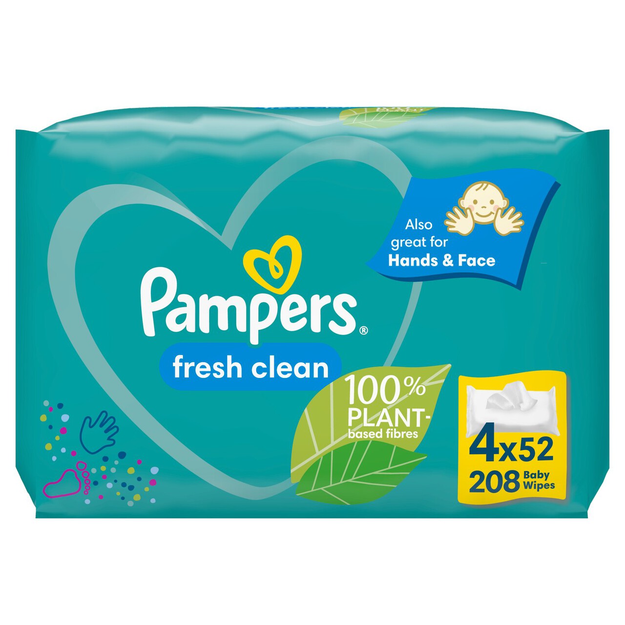 Pampers Fresh Clean Baby Gentle Wet Wipes for Sensitive Skin 4x52 pc