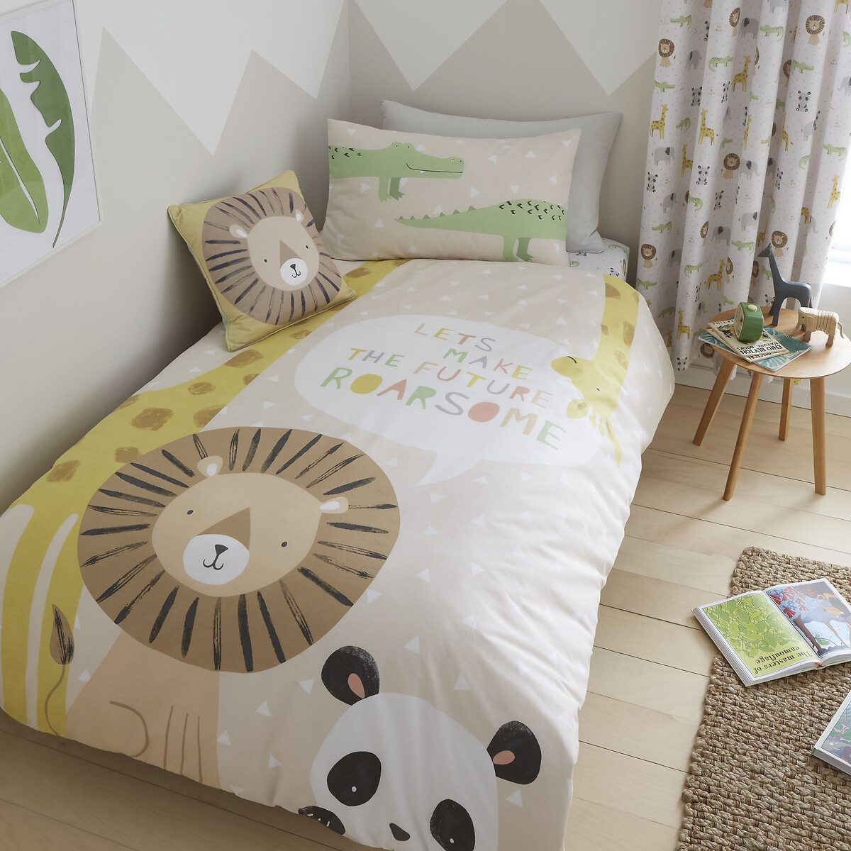 Catherine Lansfield 'Roarsome Animals' Duvet Set|Size: Single|nude