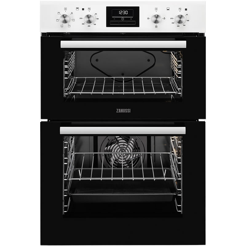 Zanussi ZOD35661WK Built-In Double Electric Oven, White