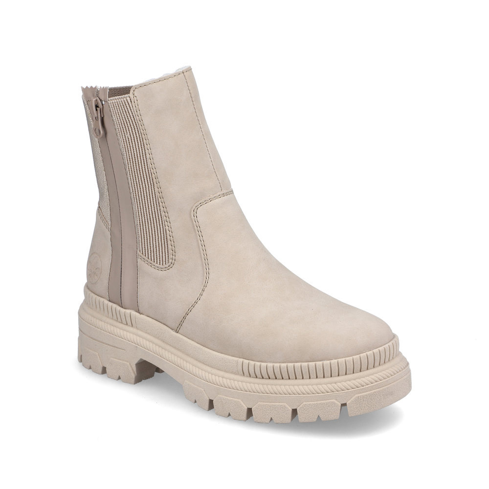 Rieker Y9373-62 Beige Womens Chelsea Boots in a Plain Synthetic in Size 41