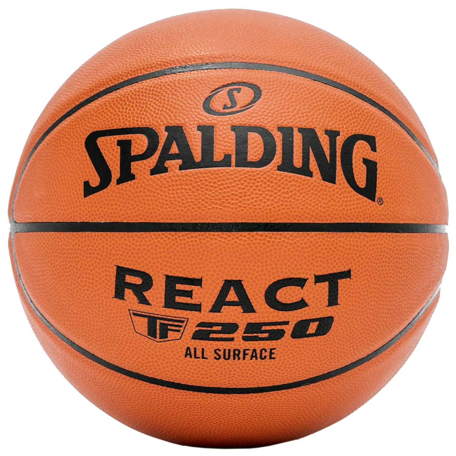 Spalding React Tf-250 Composite Basketball, Orange, Unisex, Balls & Gear, 76802Z