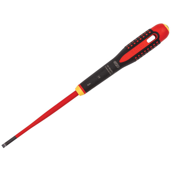 Bahco BE-8040SL ERGO Slim VDE Insulated Slotted Screwdriver 4.0 x 100mm
