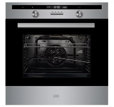  Clpysta Built-In Single Pyrolytic Oven - Brushed Black & Grey Stainless Steel Effect