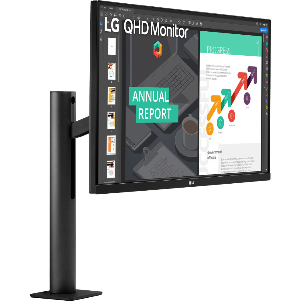 LG 27QN880-B 27" WQHD WLED LCD Monitor - 16:9 - Dark Anthracite