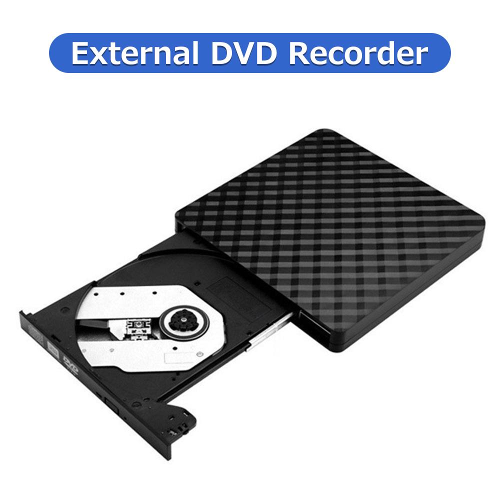 3d Printing Machine USB3.0 External Optical Drive DVD Burner Recorder CD Player Support One-key Recording Wide black