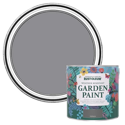 Rust-Oleum Garden Paint Anthracite Matt Multi-Surface Garden Paint, 2.5L Tin