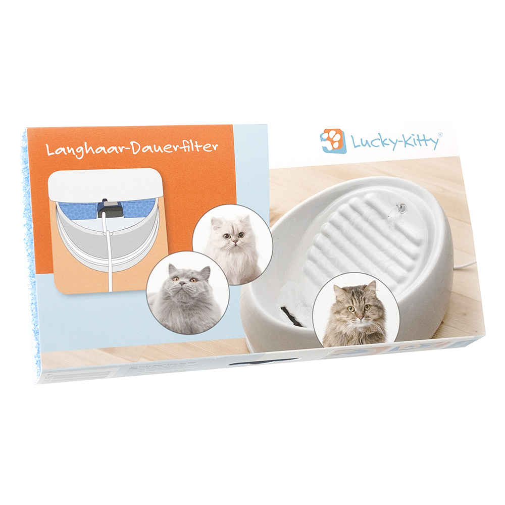 Lucky Kitty Ceramic Drinking Fountain Replacement Filters - Long-Hair Long-Lasting Filter