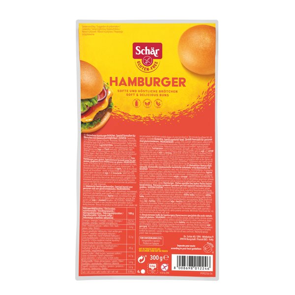 Schar Dr Schar Spa Schar Hamburger Buns 300g