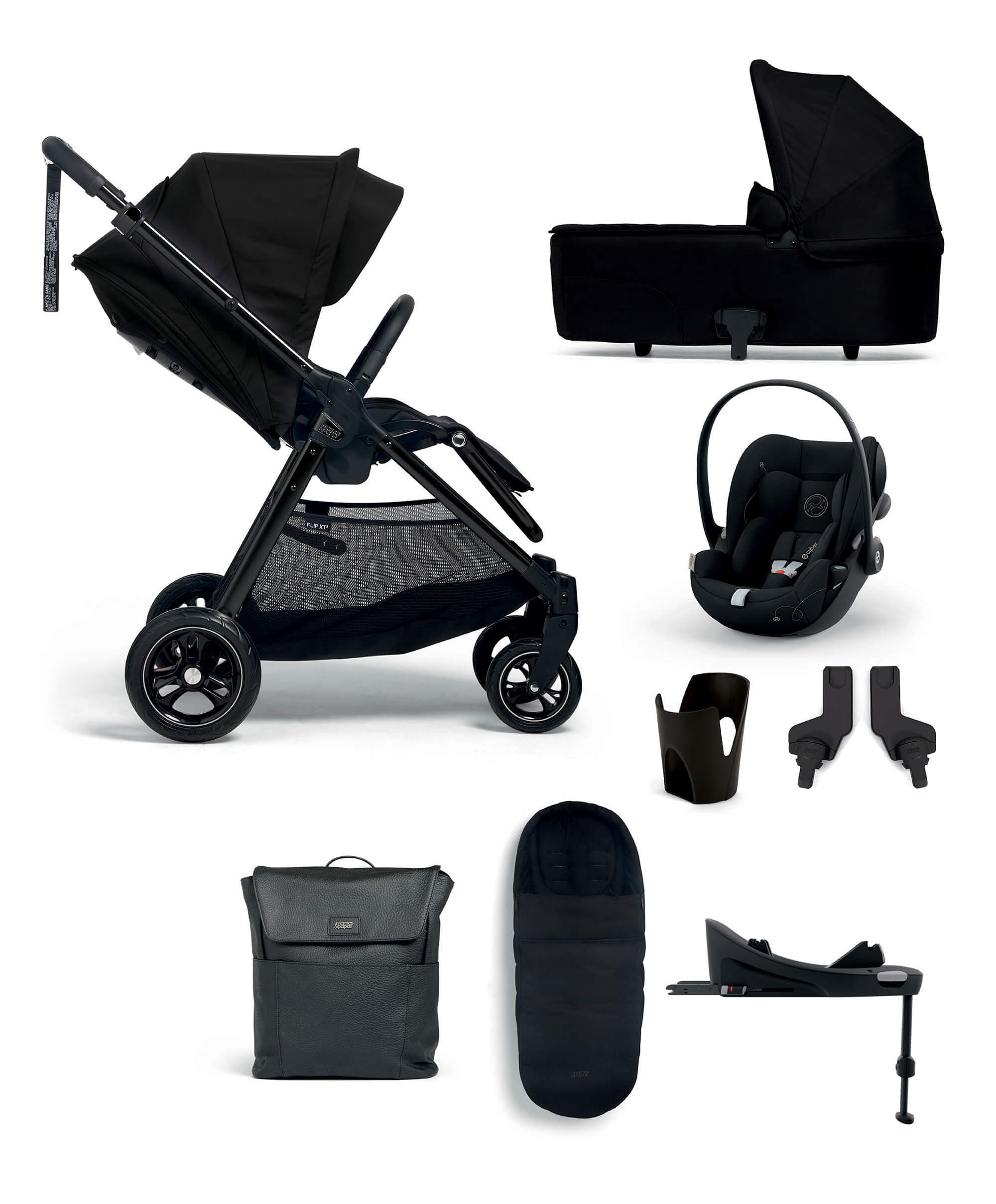  Flip XT3 Ink Complete Kit (Inc Pushchair, Carrycot, Adaptors, Cupholder, Bag, Footmuff, Cloud G & Isofix Base), One Colour