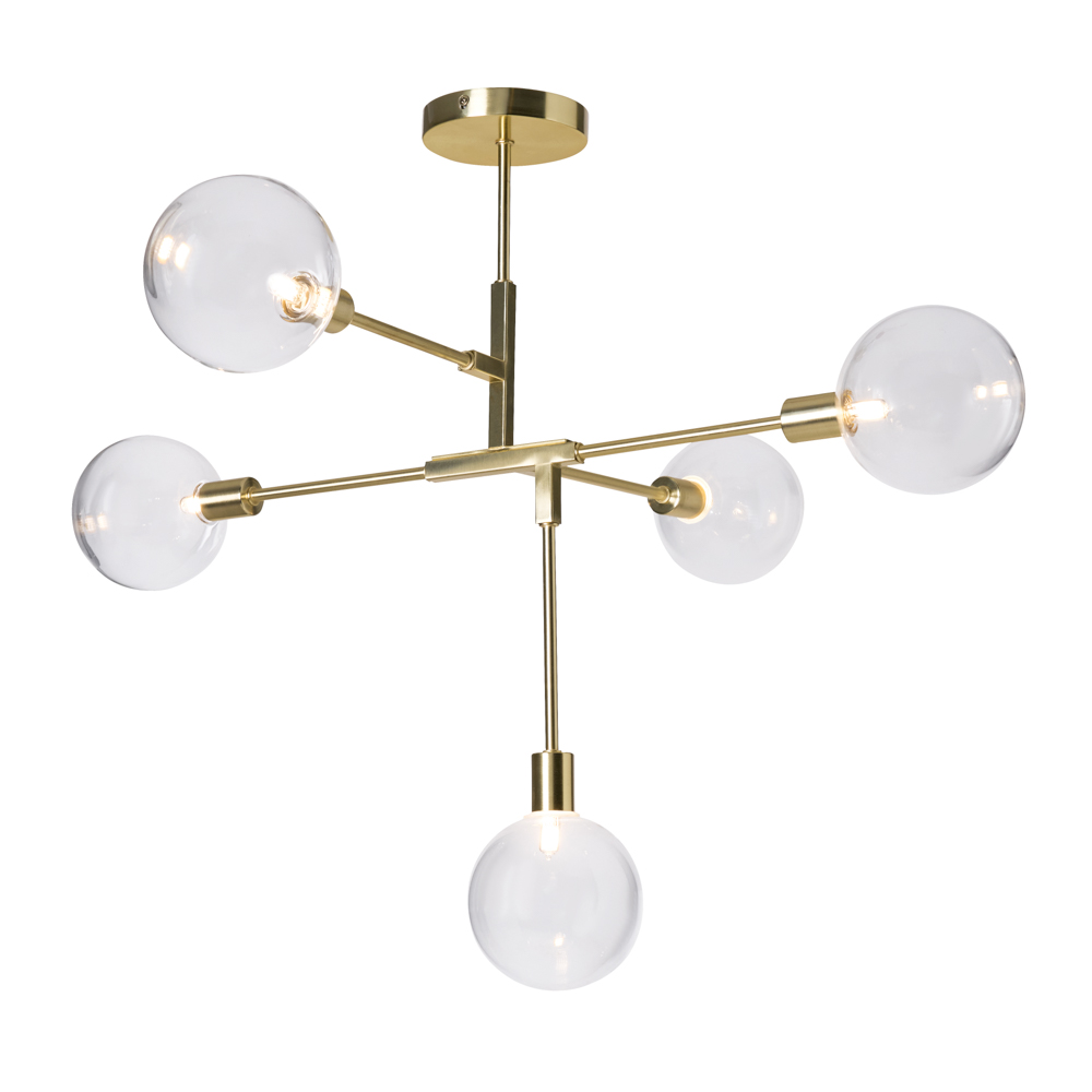 BHS Lighting Hennock Flush Ceiling Light|metallic gold