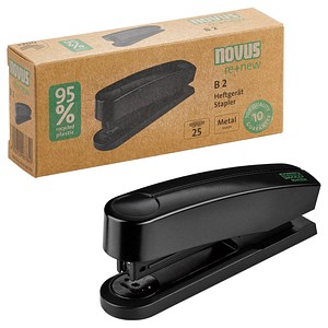 Novus B 2 renew Half Strip Stapler Plastic 25 Sheet Black