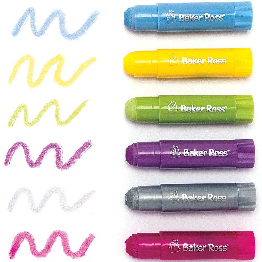 Baker Ross Unicorn Colours Poster Paint Sticks (Pack of 6)