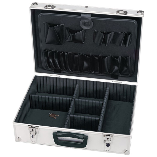 Draper Tools Maletín para herramientas de aluminio negro 33x46x15 cm