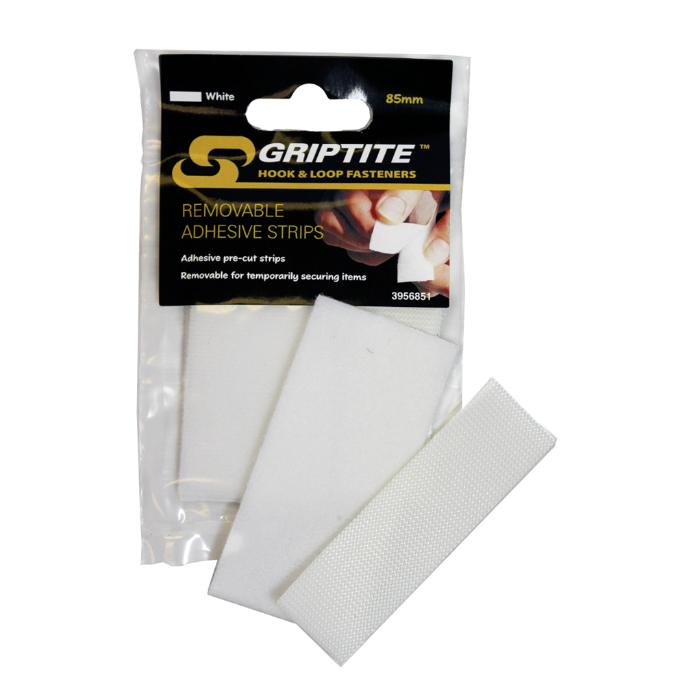 Eliza Tinsley GRIPTITE 85m White Removable Adhesive Strips (Box of 12)