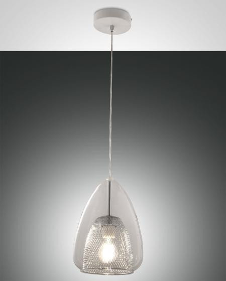 Fabas Luce Lighting Britton Dome Pendant Ceiling Lights Transparent Glass, E27