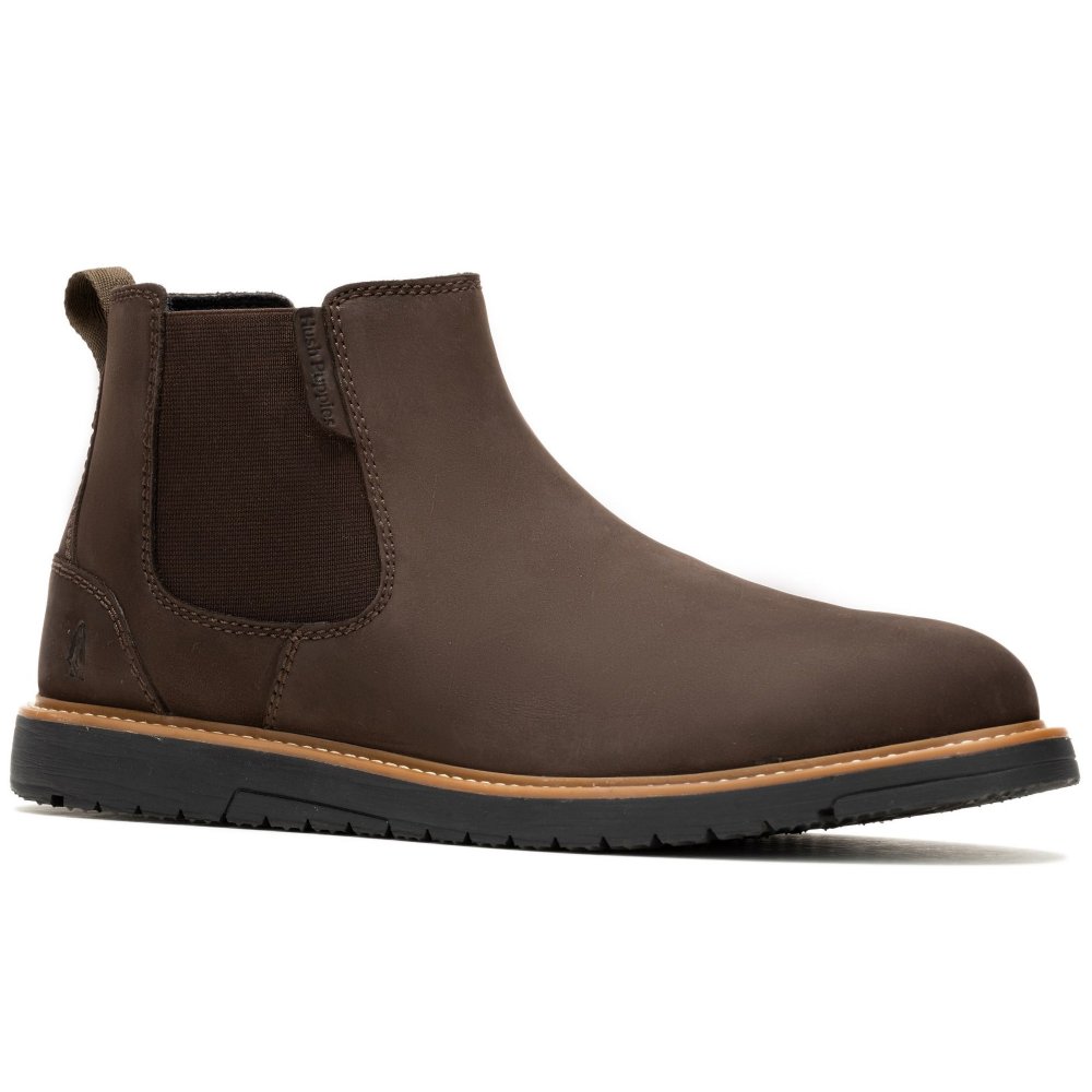 Hush Puppies Jenson Mens Chelsea Boots Colour: Brown Leather, Size: 8