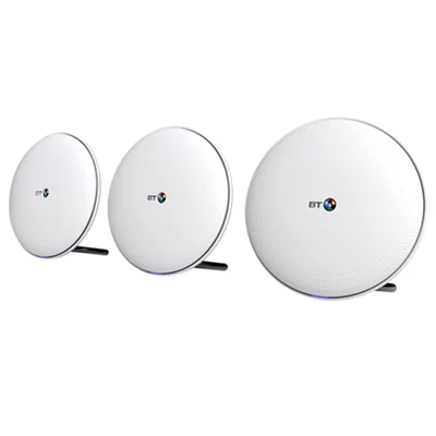 BT Whole Home Wi-Fi Range Extender, White, Pack of 3
