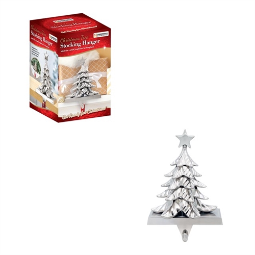  Christmas Tree Stocking Hanging Hook - Silver