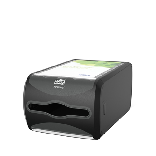 Tork Xpressnap&reg; Counter Dispenser 30.7cm x 19.1cm x 14.5cm Black (Each)