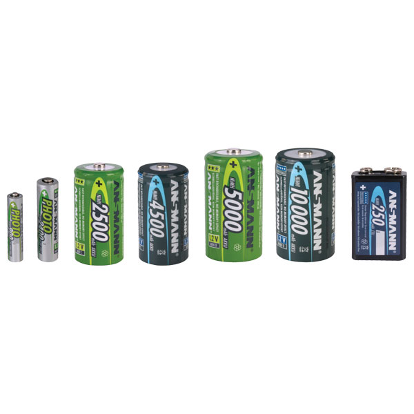 ANSMANN NiMH Rechargeable D Batteries, 10Ah