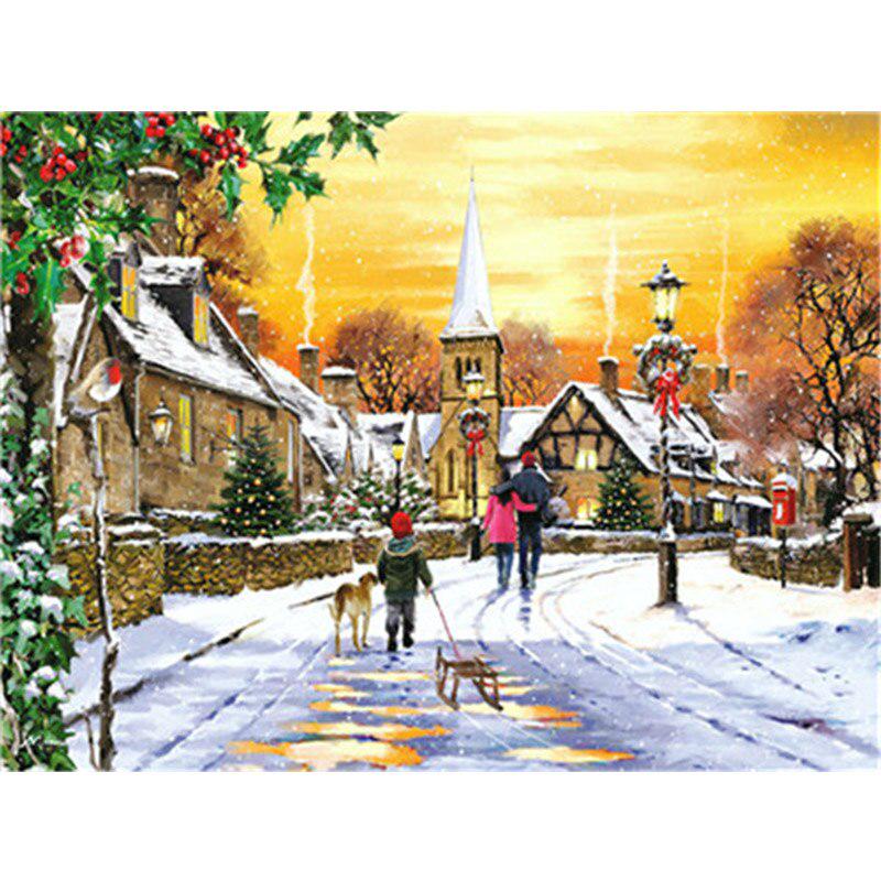 Fiyo Painting Winter Snow House Painting Painting Colorings 20X30CM