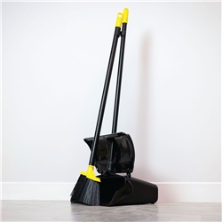 Bentley Bulldozer Heavy Duty Lobby Dustpan and Brush 34 x 10 x 108cm Black/Yellow (Each)
