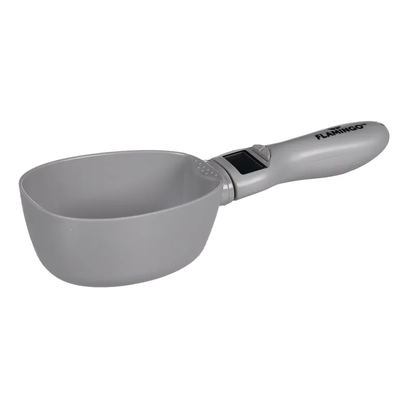 FLAMINGO Digital Pet Food Scoop Skalo Grey
