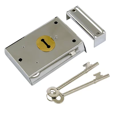 Yale Locks P402 Rim Locks 102 x 76mm - Chrome Finish