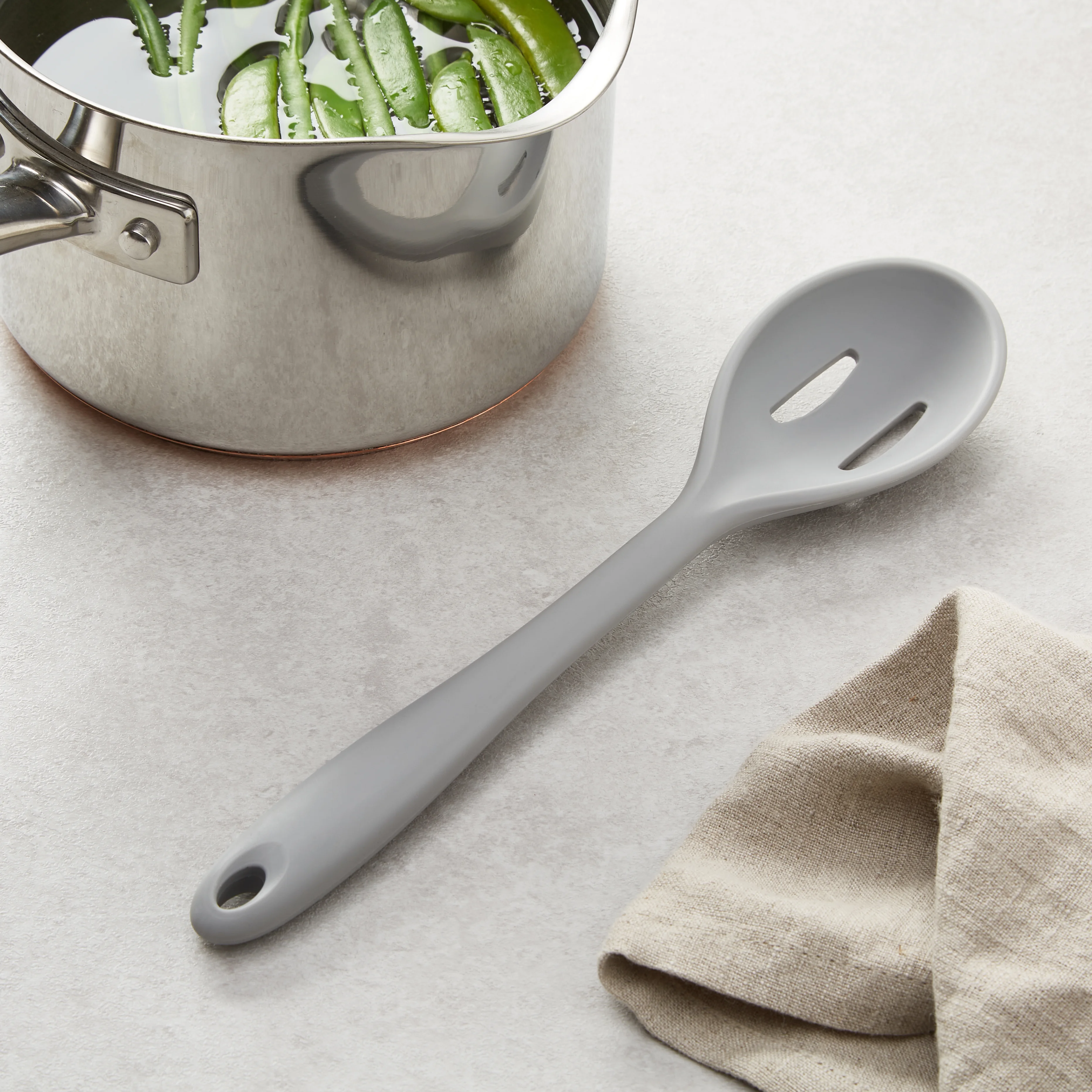 Dunelm Silicone Slotted Spoon Grey
