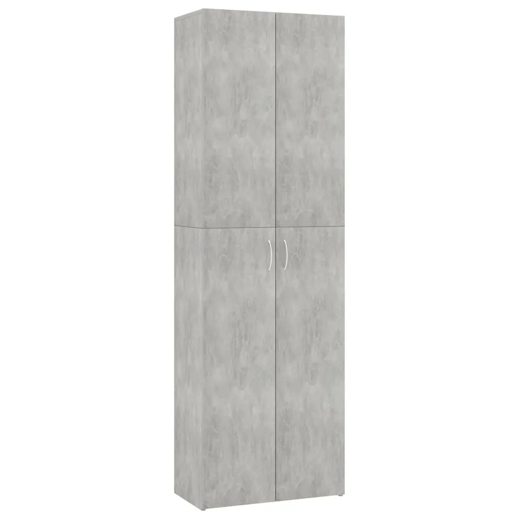 VidaXL Office Cabinet Concrete Grey 60x32x190 cm Chipboard