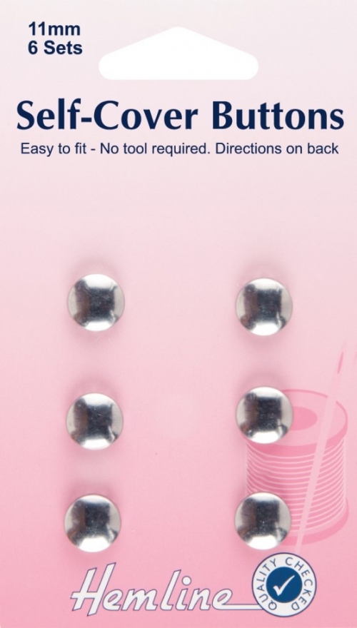 Hemline Self Cover Buttons - 11MM