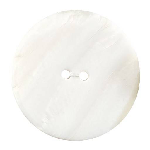Coats Crafts Round Shell Effect Button - White - 900
