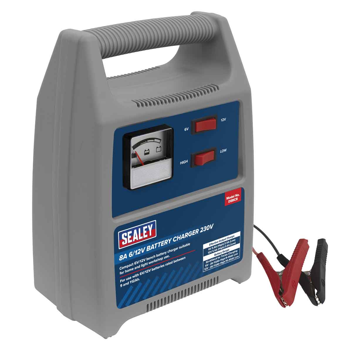 Sealey Battery Charger 8a 6/12v 230v Dsbc8
