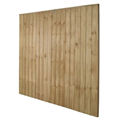 Forest Garden Traditional Closeboard Pressure Treated 6Ft Timber Fence Panel (W)1.83M (H)1.83M